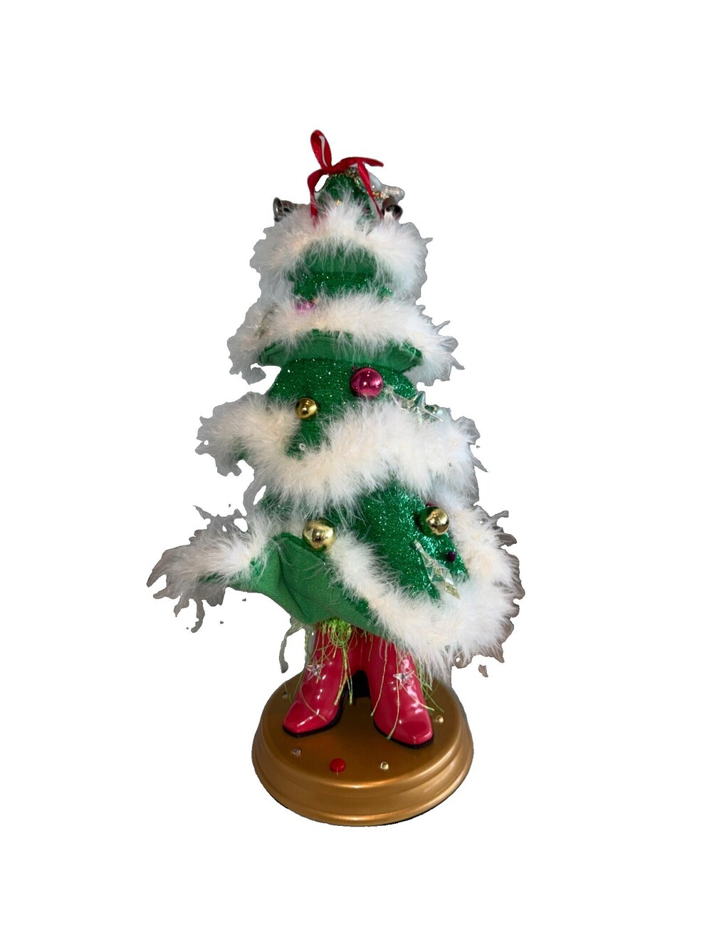Gemmy Flirty Fir Dancing Singing Christmas Tree Santa Baby Lights Musical Motion